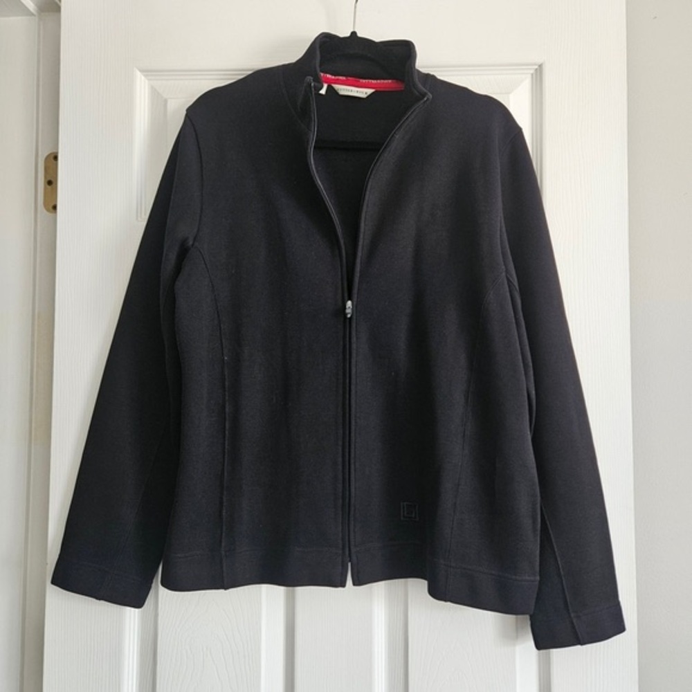 Cutter & Buck Black Full-Zip Bomber Jacket